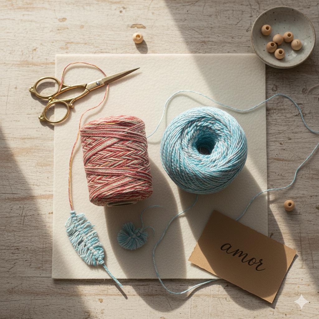 Barbante colorido x barbante mesclado: qual escolher para seus projetos artesanais?