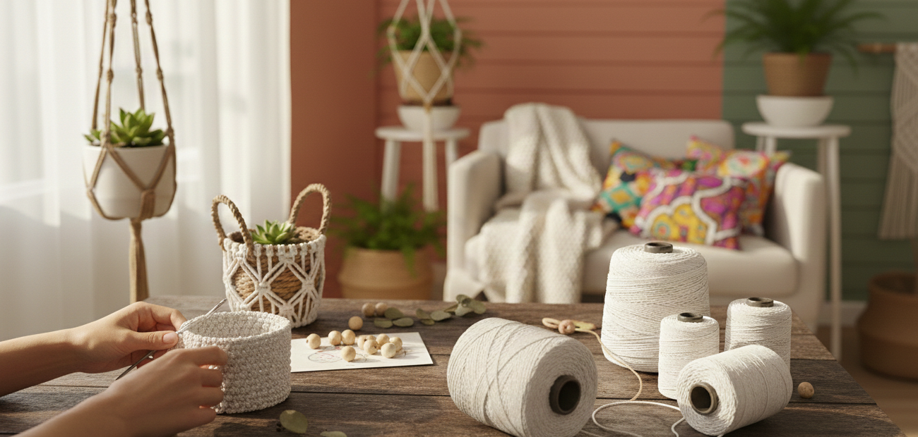 Por que o barbante rústico é ideal para quem busca um acabamento natural e artesanal?