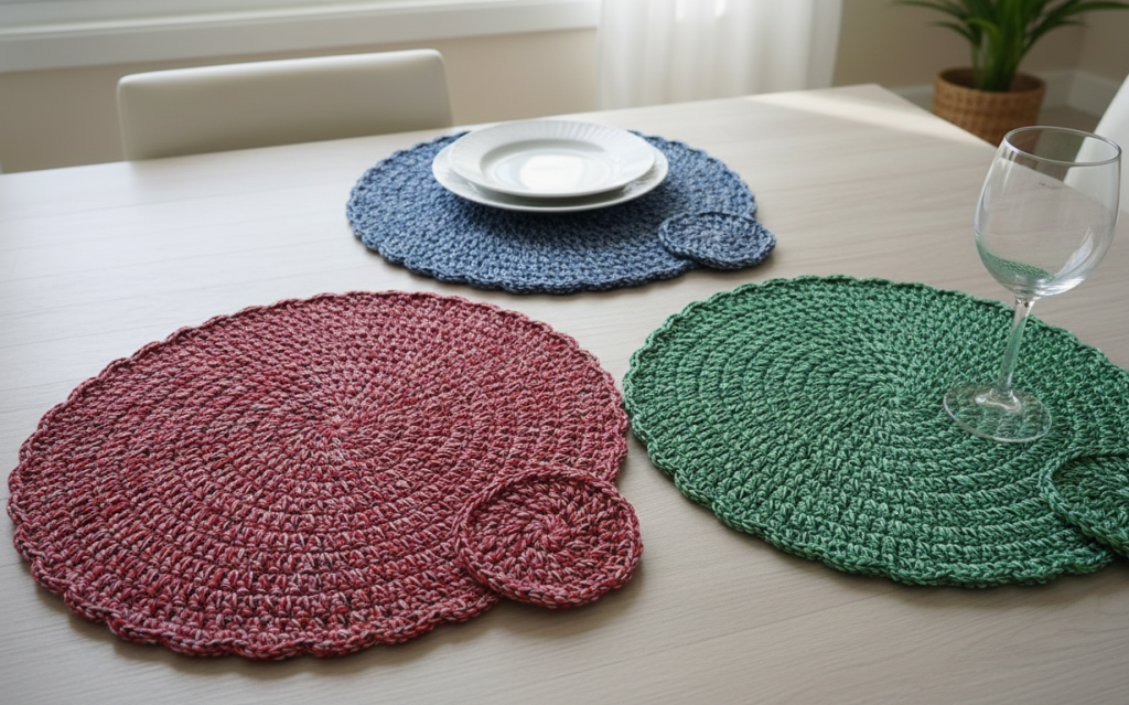 Sousplats e jogos americanos decorativos