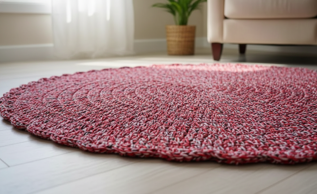 Tapetes de crochê com identidade visual