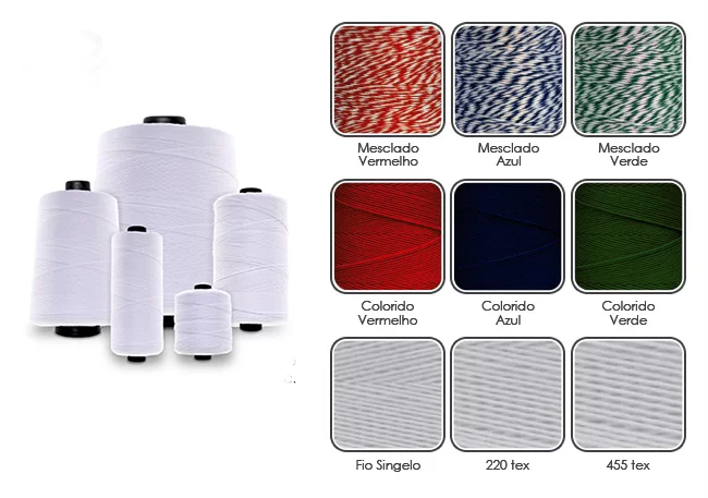 linha de poliéster